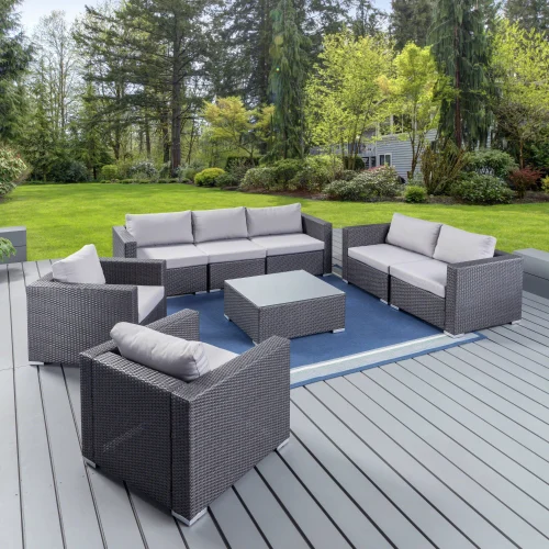 Wicker Outdoor Furniture Sofa Set